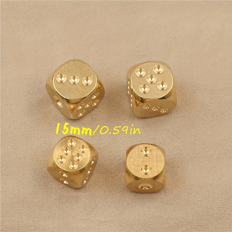 Brass & Copper Dice Set for Bar Games