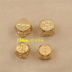 Brass & Copper Dice Set for Bar Games