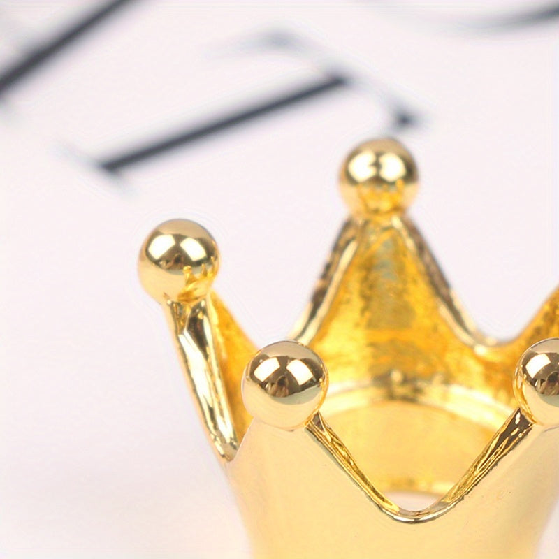 5pcs Mini Metal Crowns for Dollhouse Princess Theme Decor