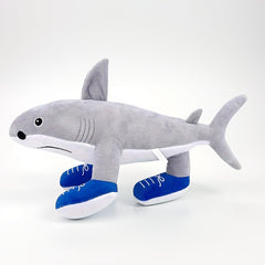 Funny Shark Plush Toy with Shoes Soft Stuffed Animal for Kids