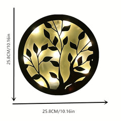 Children's Room Decoration Wall Clock LED Creative Light Retro Wooden Sign