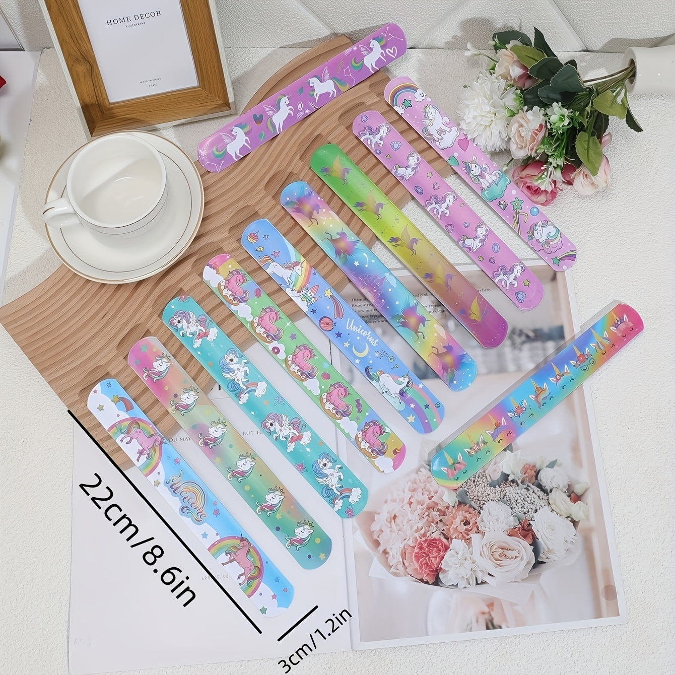 11pcs Unicorn Slap Hand Ring Game for Kids Party Favors