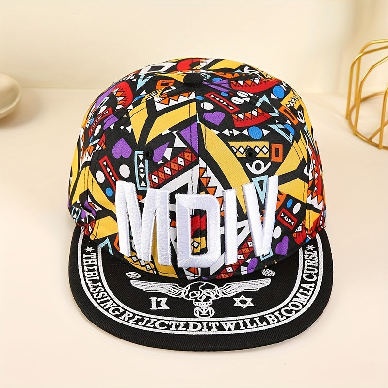 Hip Hop Print Embroidered Snapback Hat Baseball Cap
