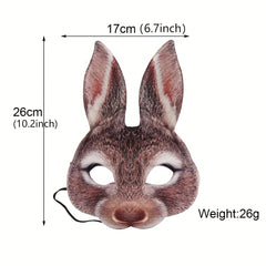 Girls Halloween Rabbit Mask for Carnival Party Makeup Dance