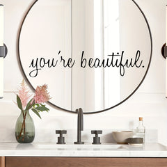 Mirror Decorative Sticker You Are Very PVC Material Pure Text