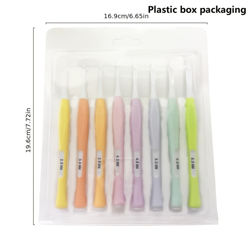 8pcs Colorful Crochet Silicone Handle Sweaters for Knitted Hand Crochet