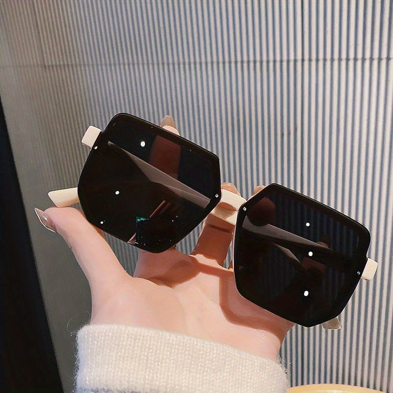Large Square Sunglasses Retro UV400 Sun Shades For Driving Beach Travel