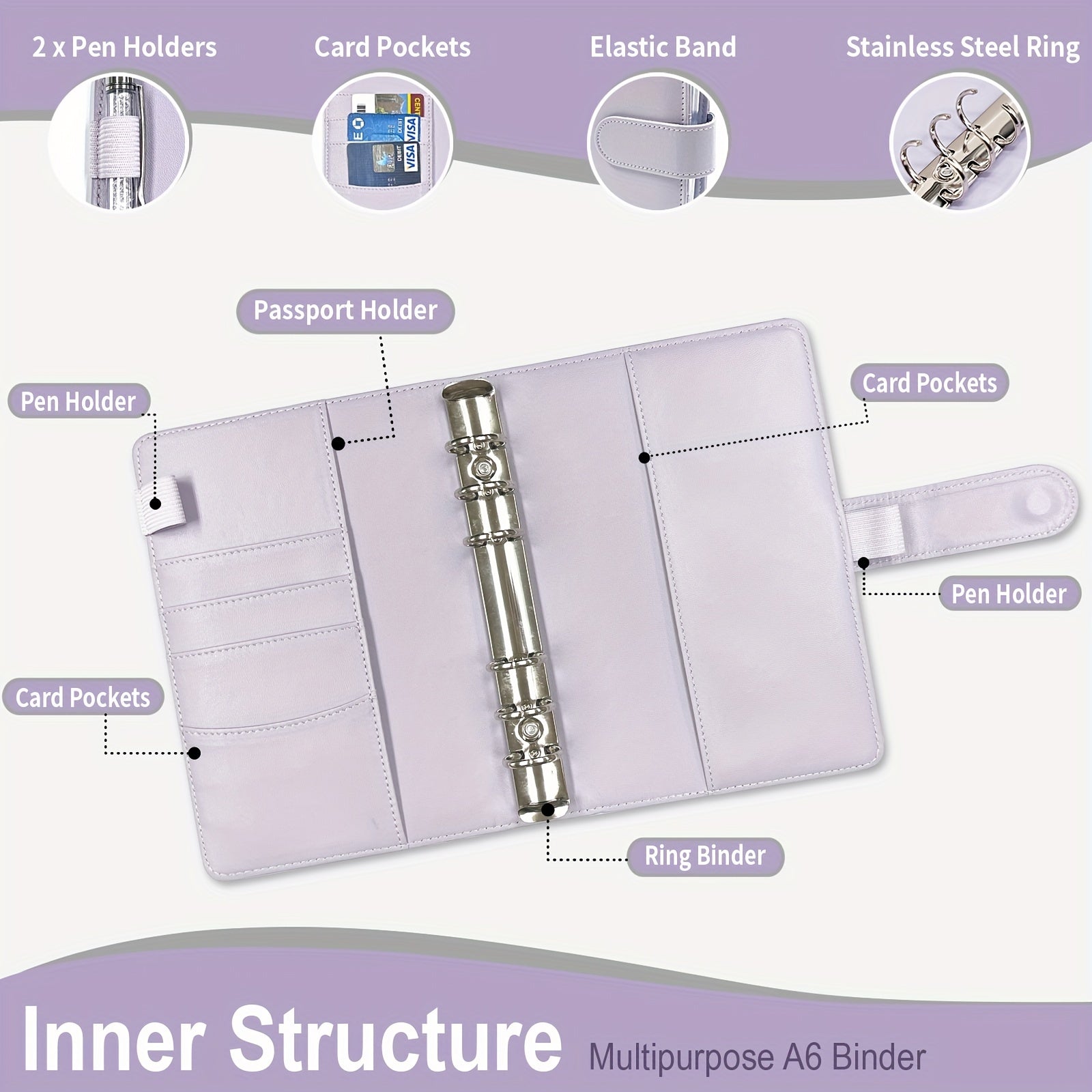 Budget Binder Money Organizer + 12 Sheets + 8 Envelopes