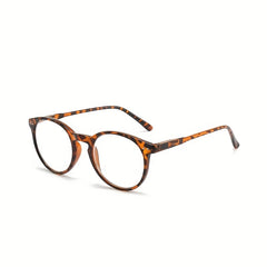 Men's Anti Light Round Frame Reading Glasses