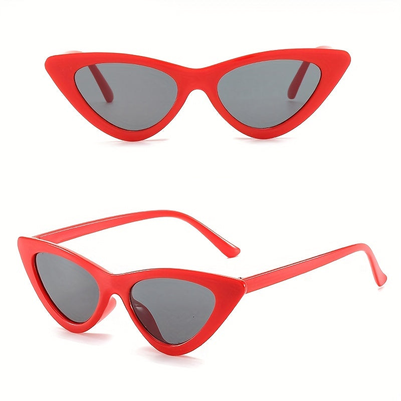 Boho Triangle Sunglasses Cat Eye Shades for Women Girls