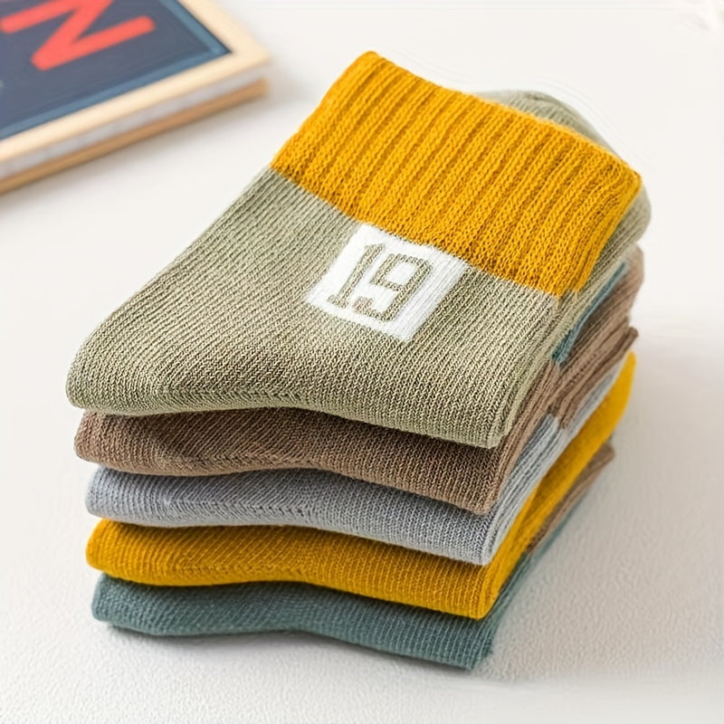 10 Pairs Girls Kids Numbers Print Sports Socks