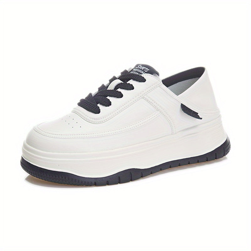 Women's Solid Skate Shoes Thick Bottom Sports Shoes Soft Outdoor Sneakers