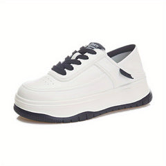 Women's Solid Skate Shoes Thick Bottom Sports Shoes Soft Outdoor Sneakers