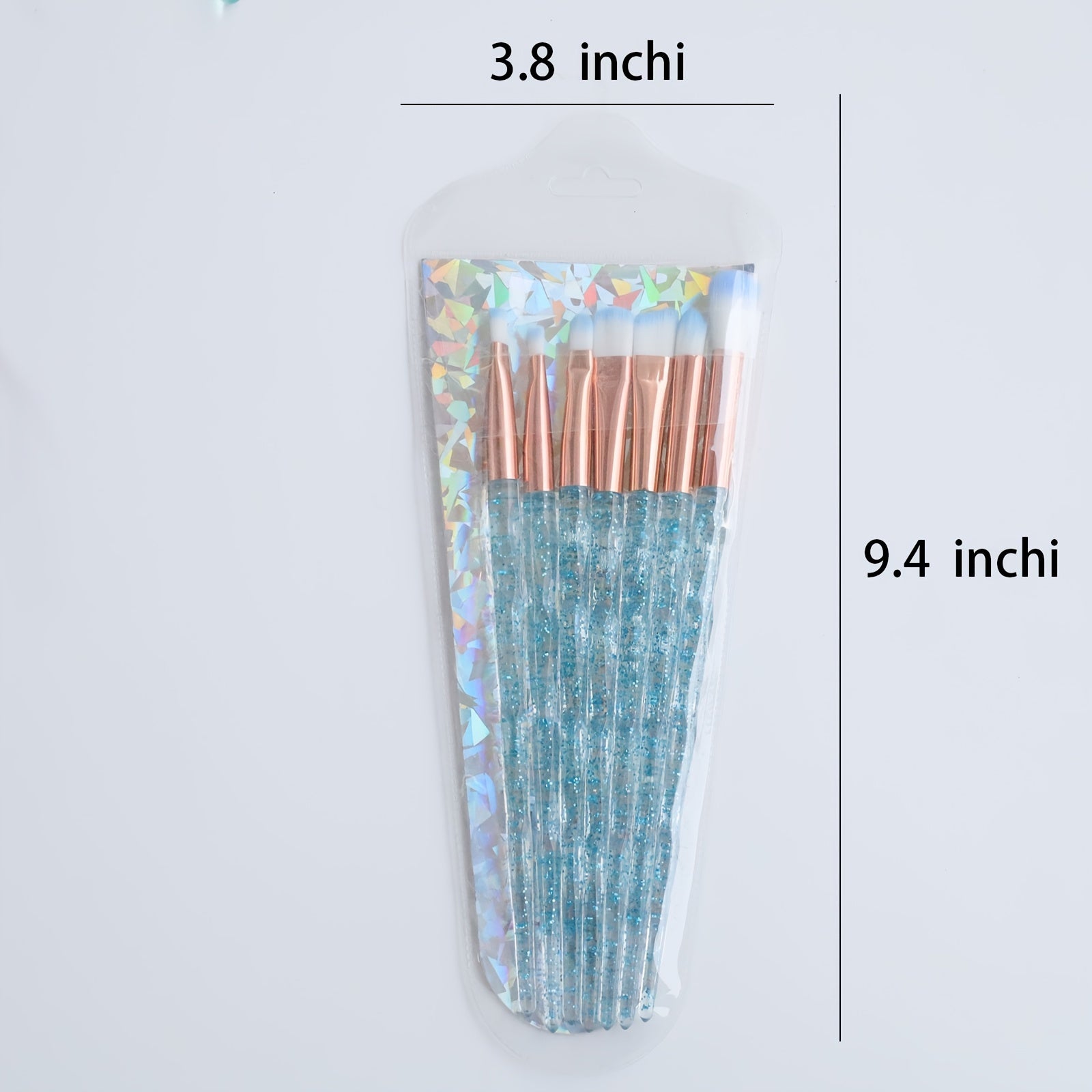 Crystal Handle Makeup Brushes Set 7pcs