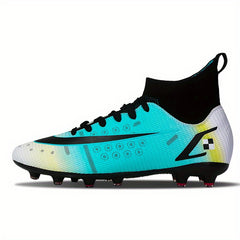 Boy's High Top Non Slip AG Football Cleat Soccer Shoes