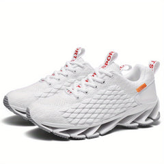 Men's Lace-up Sneakers Casual Fishscale Effect Walking Shoes