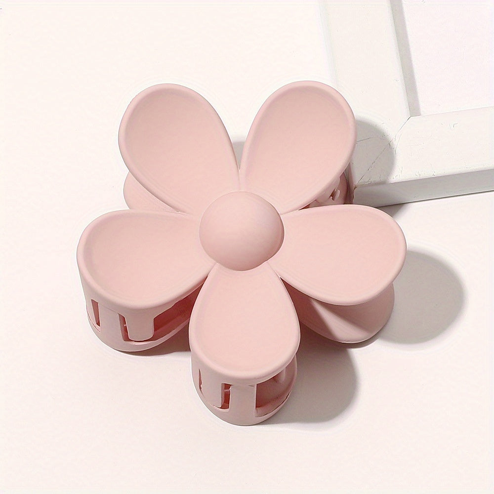 Large Flower Shaped Hair Claw Clip Ponytail Holder for Women Girls