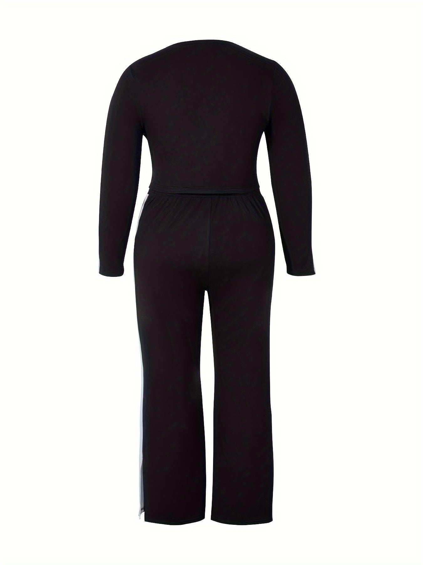  Colorblock Long Sleeve Top & Pants Set