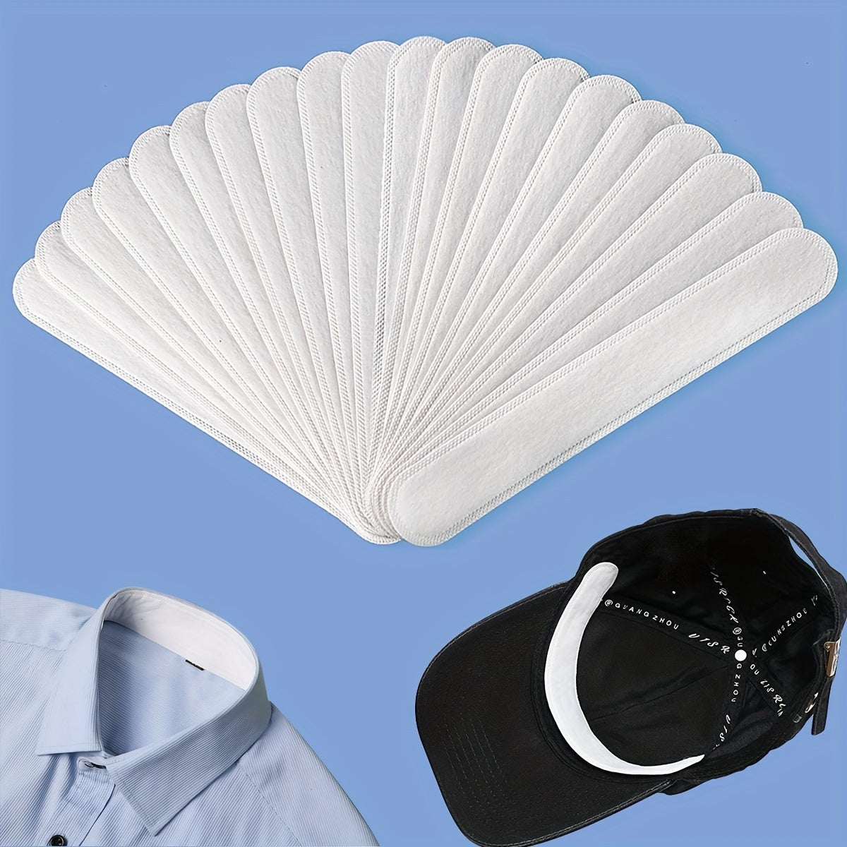 10pcs Baseball Cap Sweat Stickers Neck Antiperspirant Disposable Pads