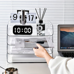 Acrylic File Storage Tray Stackable Desktop Box