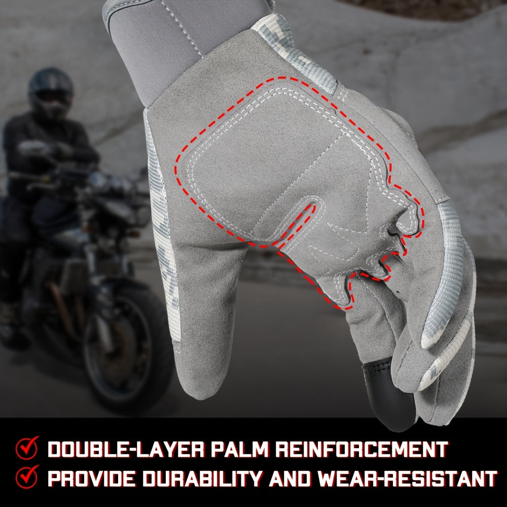 Hard Knuckles Motorcycle Gloves Full Finger Touch Screen Gloves For Men