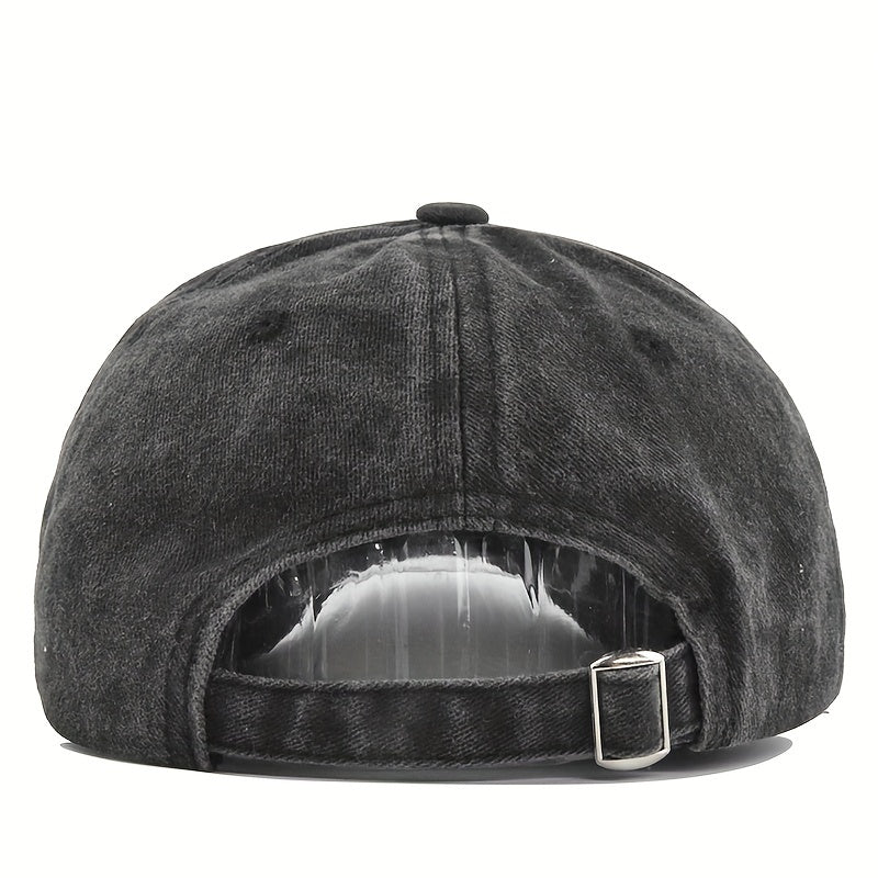 3D Embroidery Baseball Cap Denim Embroidered Sun Visor Curved Brim Hat