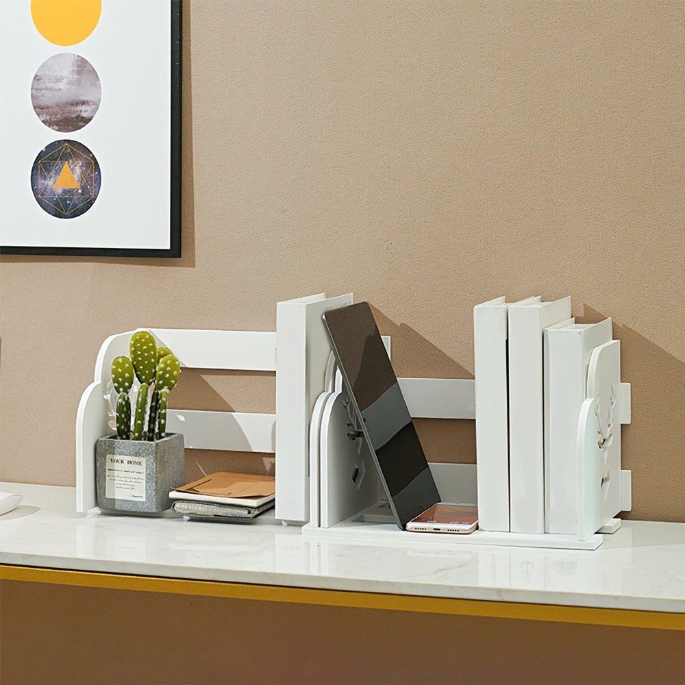 Plastic Retractable Bookshelf Adjustable Book Display Holder