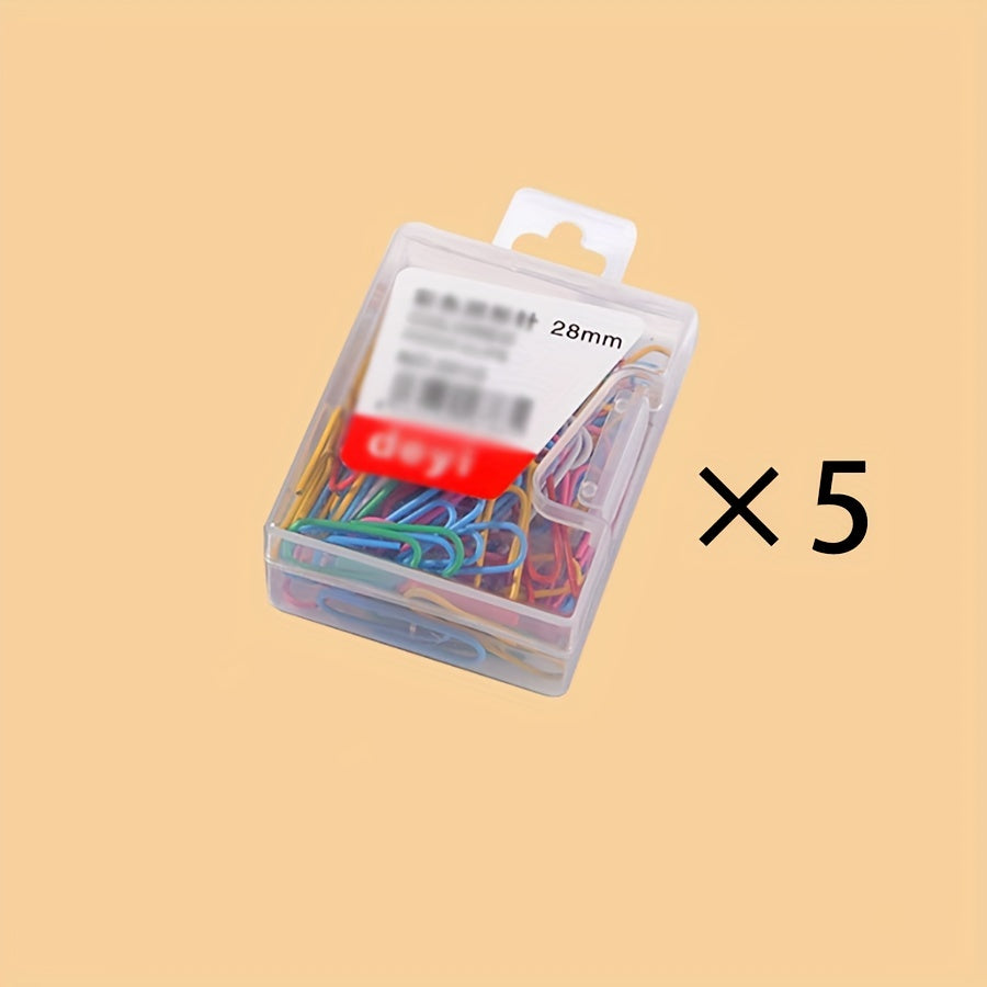 Colorful 80pcs Binder Paper Clips, 28mm Office & School Supplies