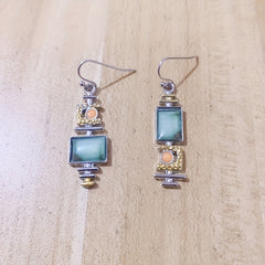 Vintage Geometric Drop Hook Earrings