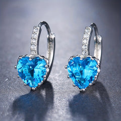 EMMAYA Golden Double Head Earrings CZ Rhinestone Jewelry