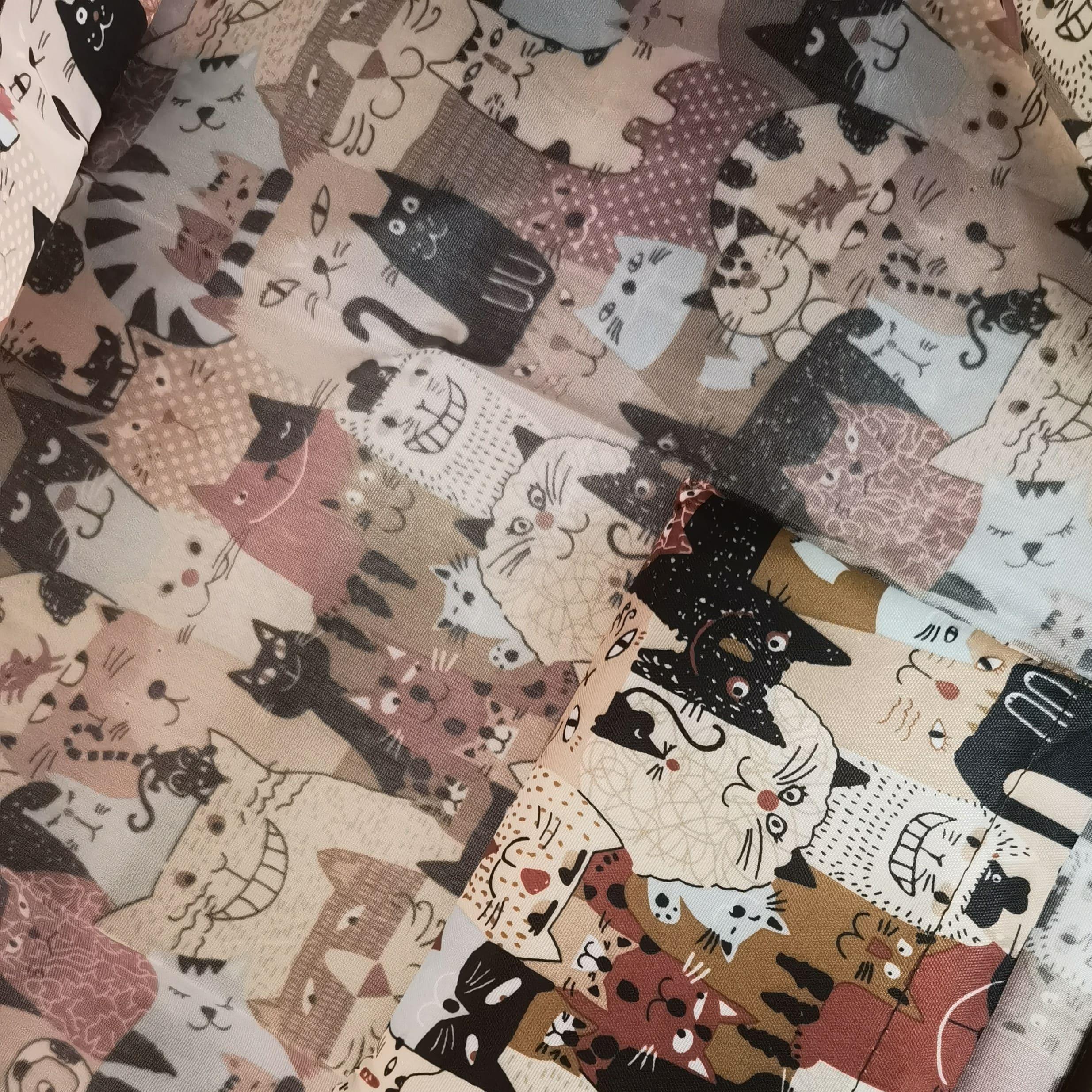 Cartoon Print Tote Shoulder Bag Lightweight Shopping Bag