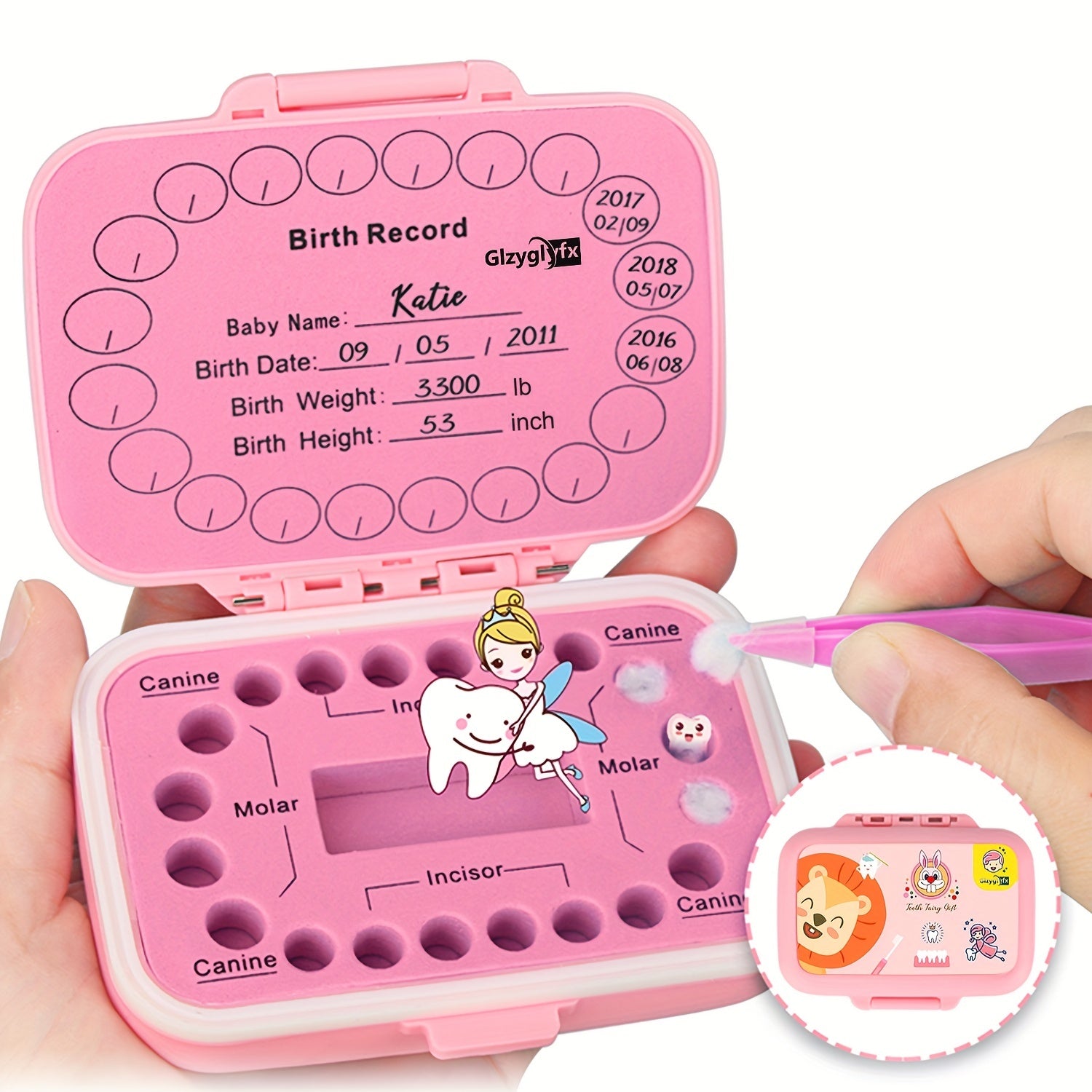Cute Baby Hair & Tooth Keepsake Box