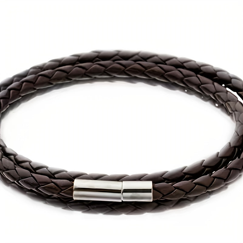 Weiy Leather Braided Bracelet Wristband Vintage Cuff Friendship Couple Bracelet