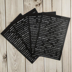 4pcs Word & Quote Stickers Pack for Journal DIY Decoration