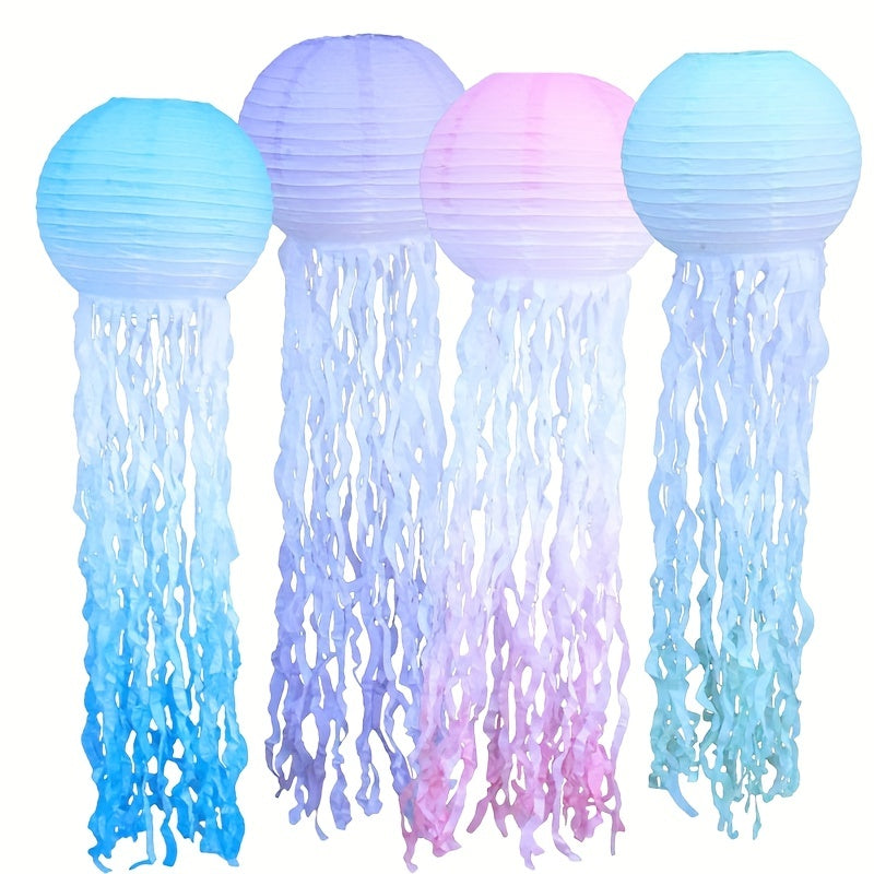 Jellyfish Lantern DIY Strap Beard Gradient Lantern Museum Decor Supplies