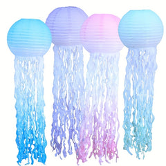 Jellyfish Lantern DIY Strap Beard Gradient Lantern Museum Decor Supplies