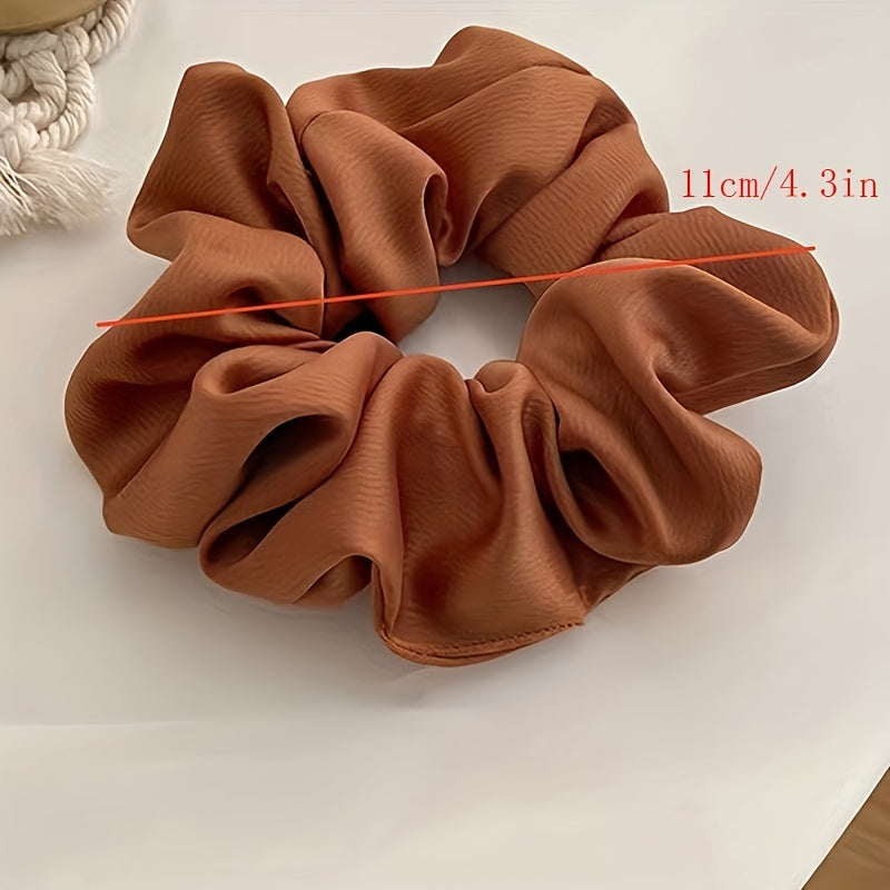 3pcs Satin Large Scrunchie Hair Tie Female Style Head Band Women's Headwear