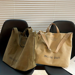 Large Capacity Canvas Tote Bag Handbag Gym Shoulder Shopping Swimming Bag