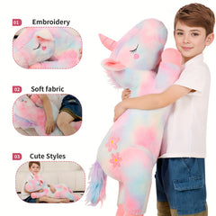 32 Inch Rainbow Unicorn Plush Toy - Colorful Stuffed Animal Gift