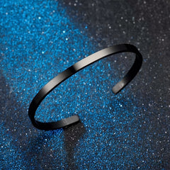 European American Stainless Steel Open Glossy Bracelet C-Shaped Sexy Bracelet