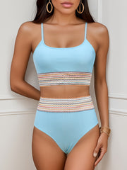 Sexy Spaghetti Strap Bikini Set High Waist Swimsuit
