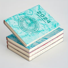 Daily Planner Notebook 352 Pages Hardcover Faux Leather