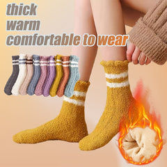 3pairs Fuzzy Slipper Socks Cozy Warm Winter Home Sleeping Socks with Grippers