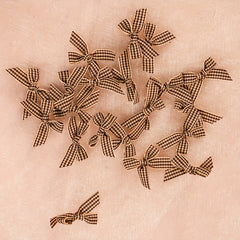 20pcs Mini Plaid Bows For Crafts Wedding Bow DIY