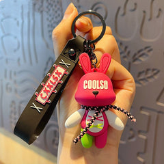 Violence Rabbit Keychain Pendant For Men Cartoon Toy Bag Accessories