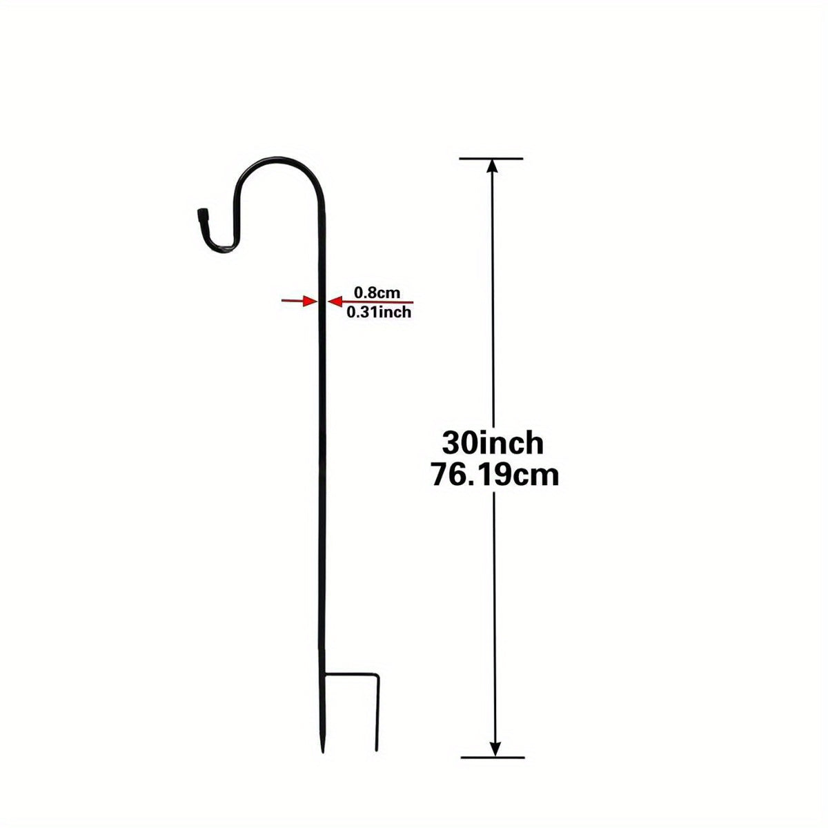 Adjustable Shepherd Hook Garden Bird Feeder Bracket 157 cm