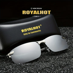RoyalHot Polarized Alloy Rectangle Sunglasses Driving Sun Glasses P10013