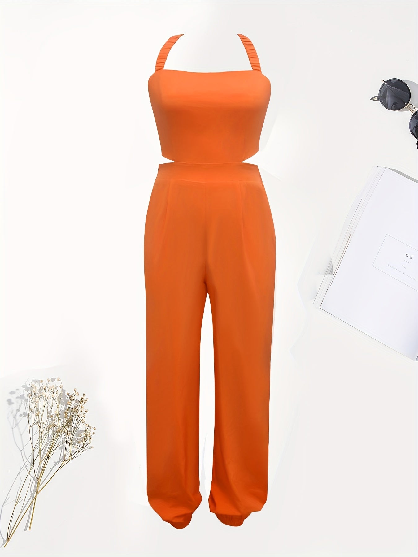 Sleeveless Cut Out Tie Back Jumpsuit