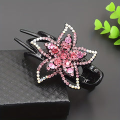 Rhinestone Flower Duck Billed Clips Hair Accessories
