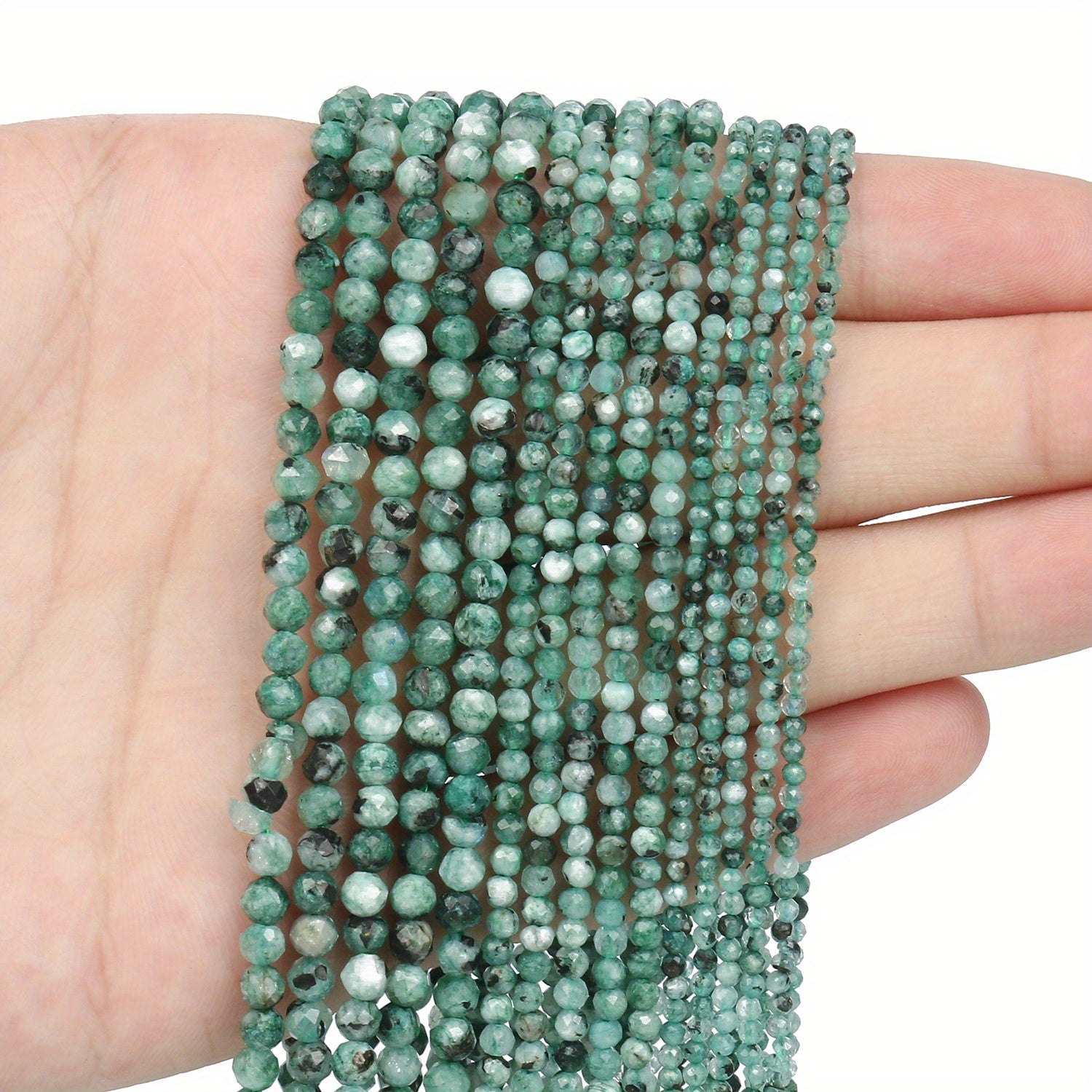 Faceted Stone Beads 2-4mm Malachite Turquoise Jade Agate Lapis Spacer